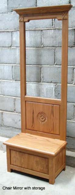 Chair mirror with storage